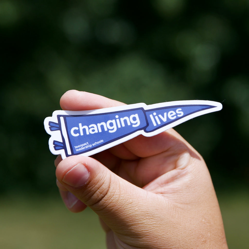 Changing Lives Banner Sticker